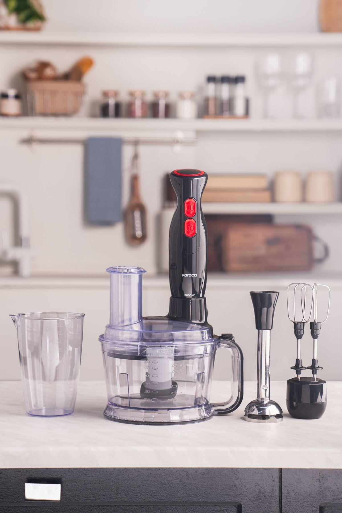 Pro Multimax 6 in 1 Çok Amaçlı Mutfak Robotu/Blender Seti Space Gray 2000 W