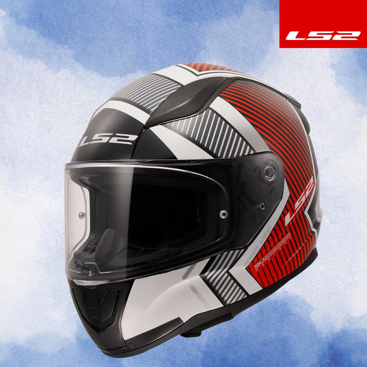 LS2 RAPID 2 EXTRA BEYAZ-KIRMIZI KASK
