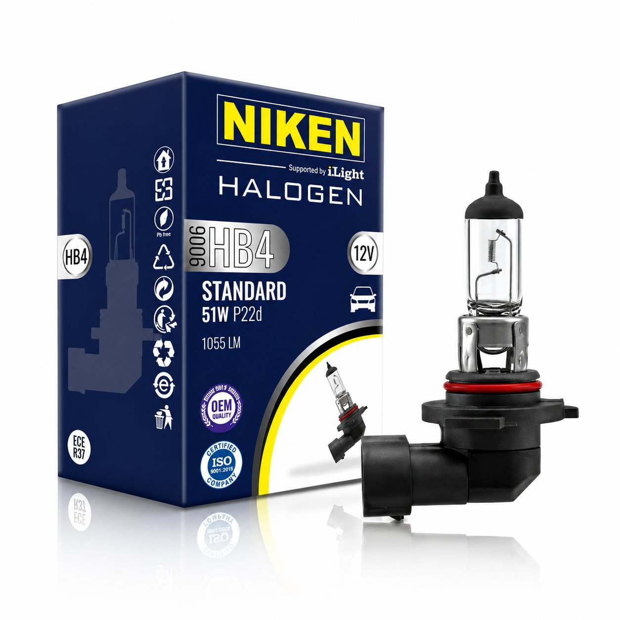 9006 HB4 Niken 12V 51W Halojen Ampul – Yüksek Aydınlatma Performansı