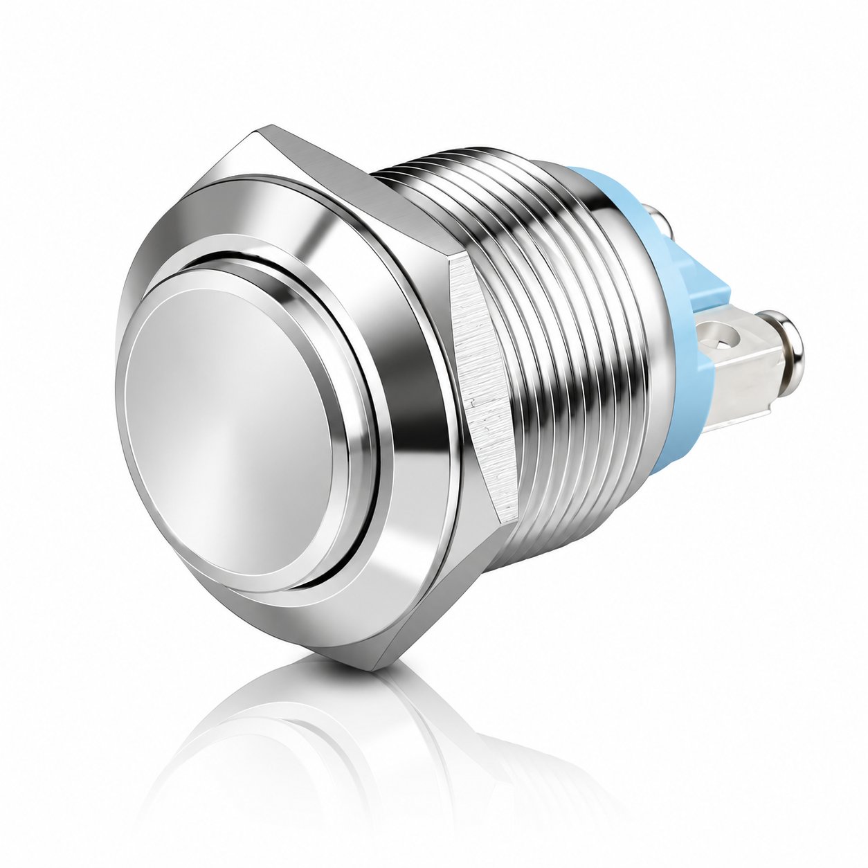 Basmalı Metal Buton Y.M. 12V 19mm Su Geçirmez Metal Push Buton Anahtarı