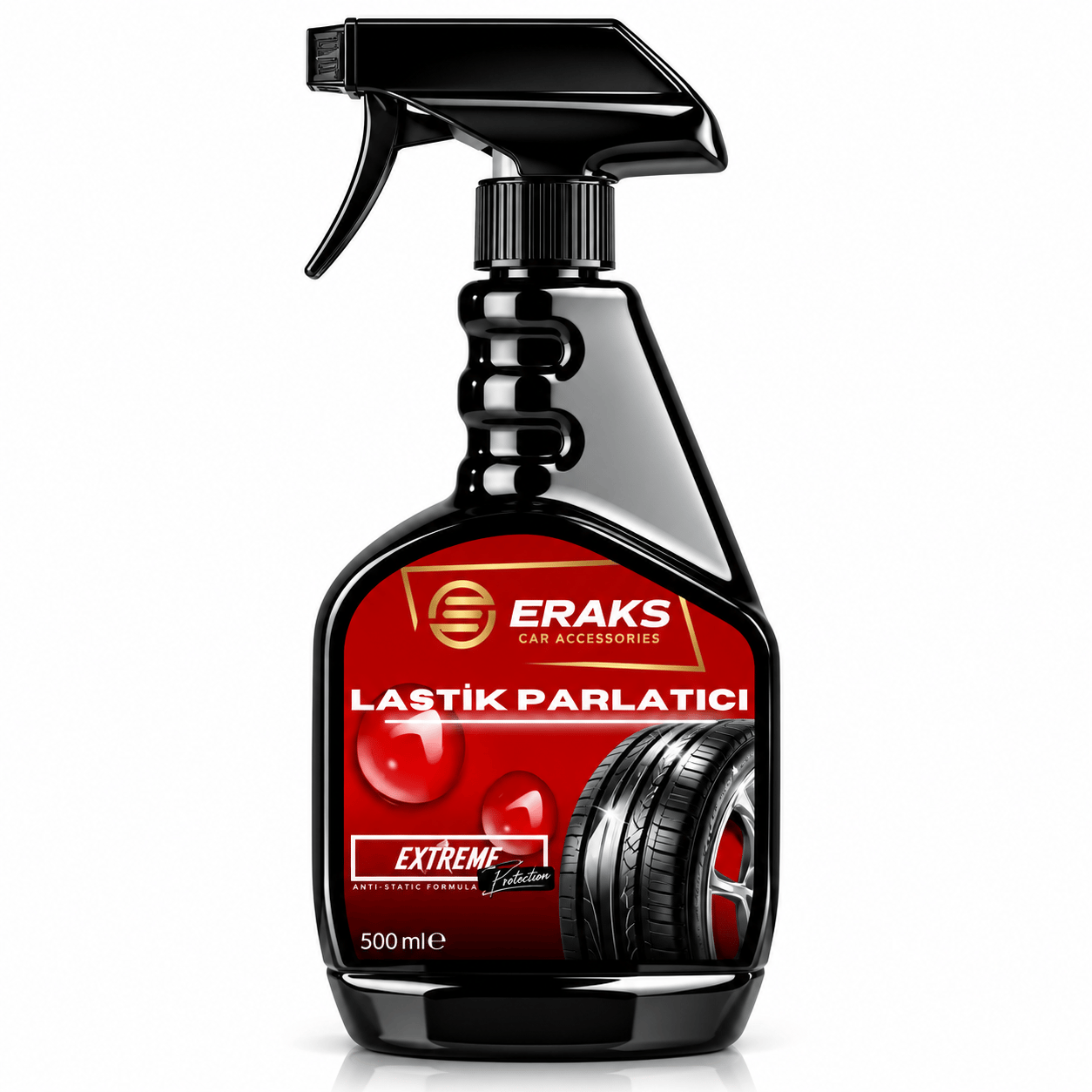Eraks Lastik Parlatıcı 500 ml – Derin Siyahlık ve Uzun Süreli Parlaklık