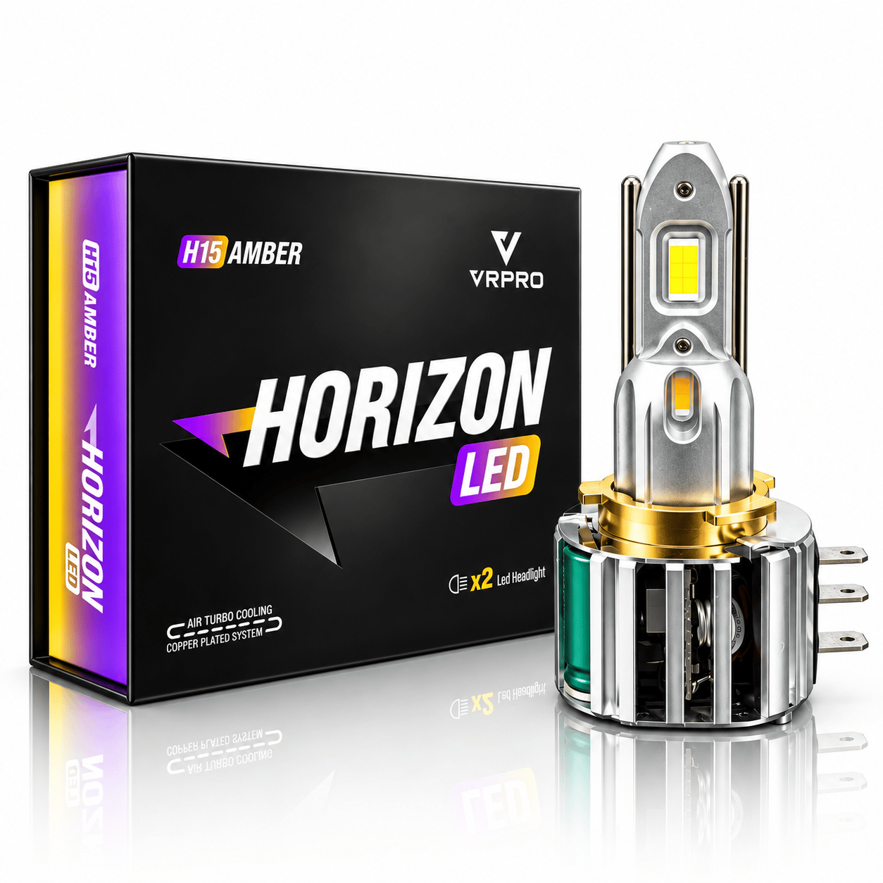 HORIZON H15 Mini LED Xenon Turuncu Beyaz CSP Çift Renk Far Ampulü