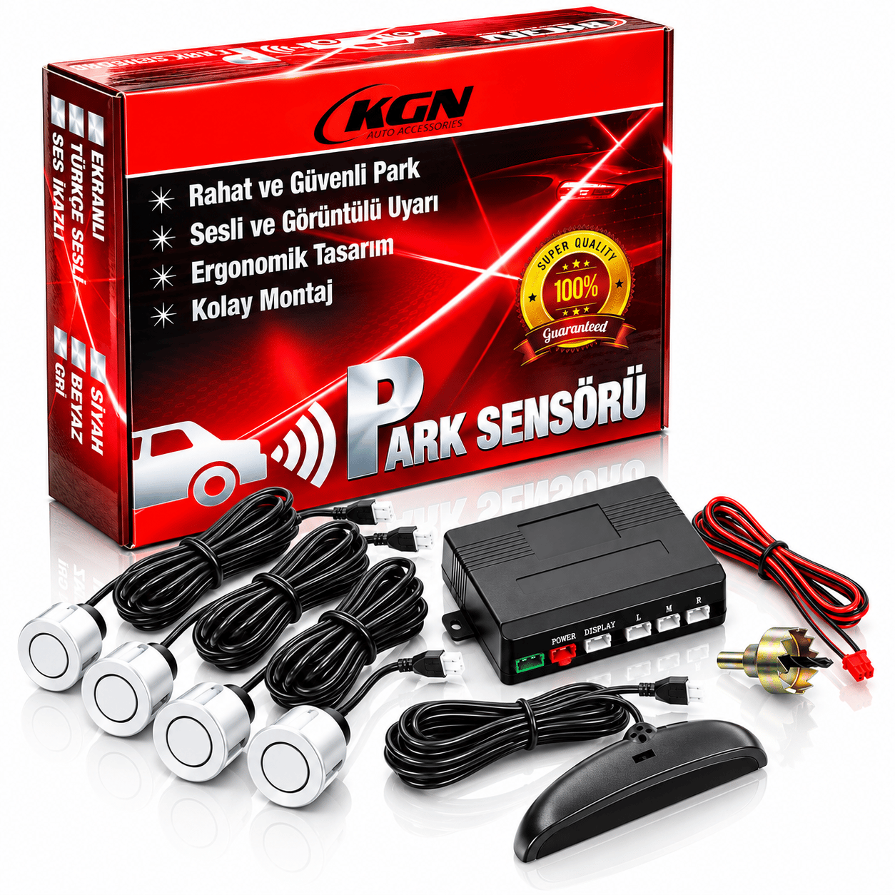 Kgn Ekranlı Park Sensörü Gri
