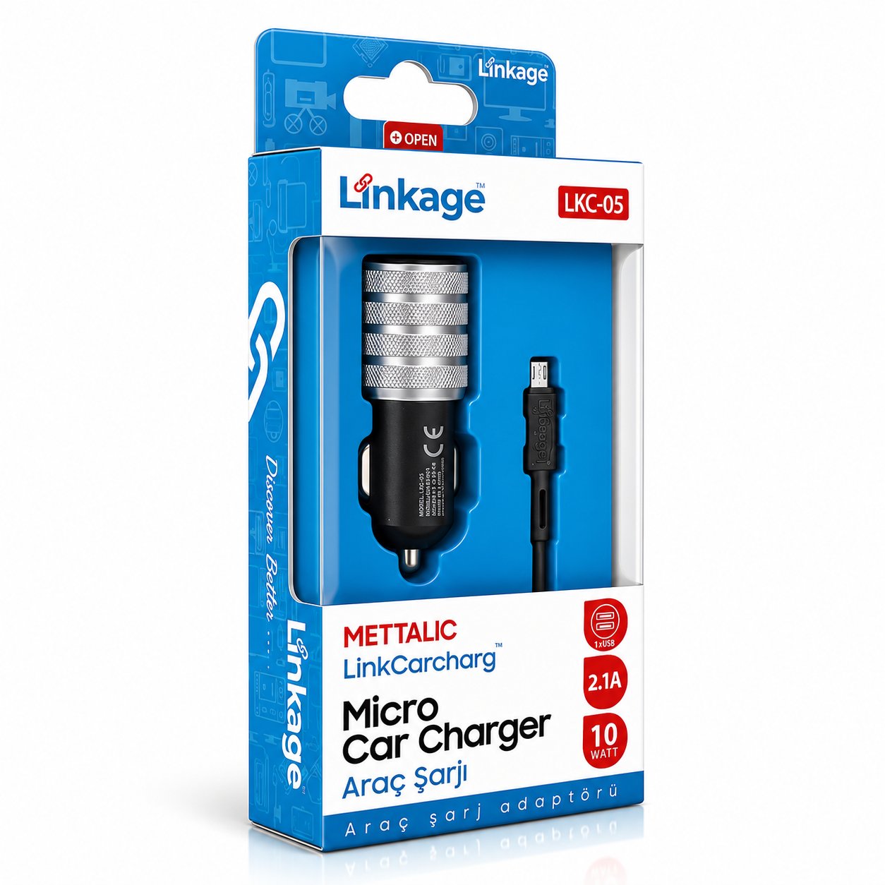 LİNKAGE LKC-05 Araç Şarjı ve Micro USB Şarj Kablolu 2 USB Hızlı Araç Şarj Cihazı
