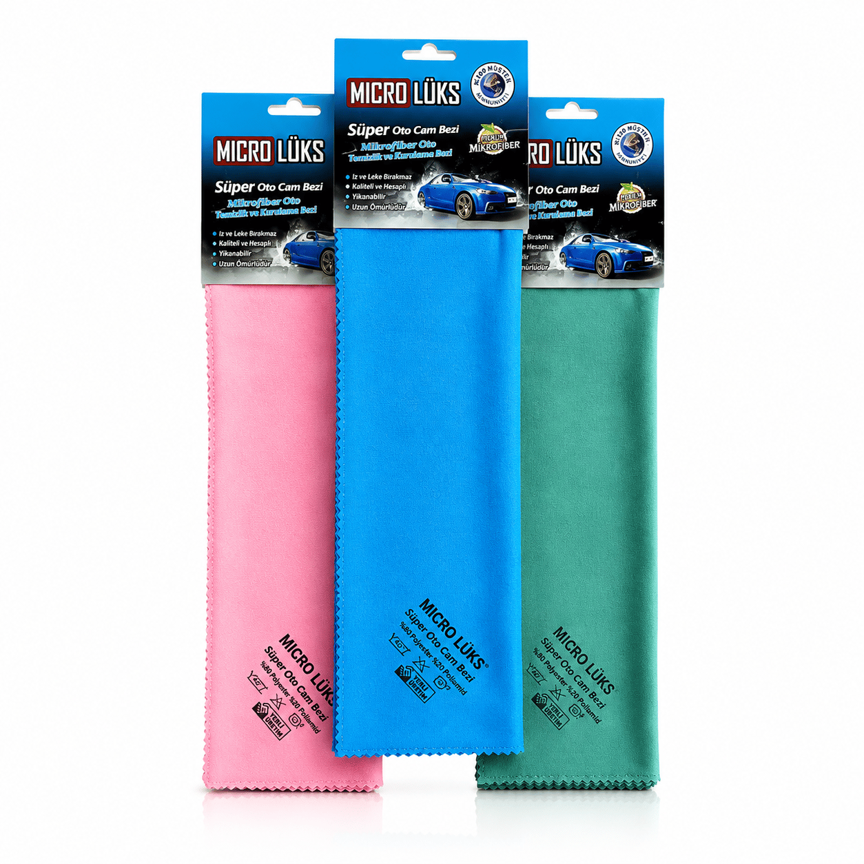 Micro Lüks Cam Bezi 50x60 cm Mikrofiber İz Bırakmayan Oto Cam Temizlik Bezi