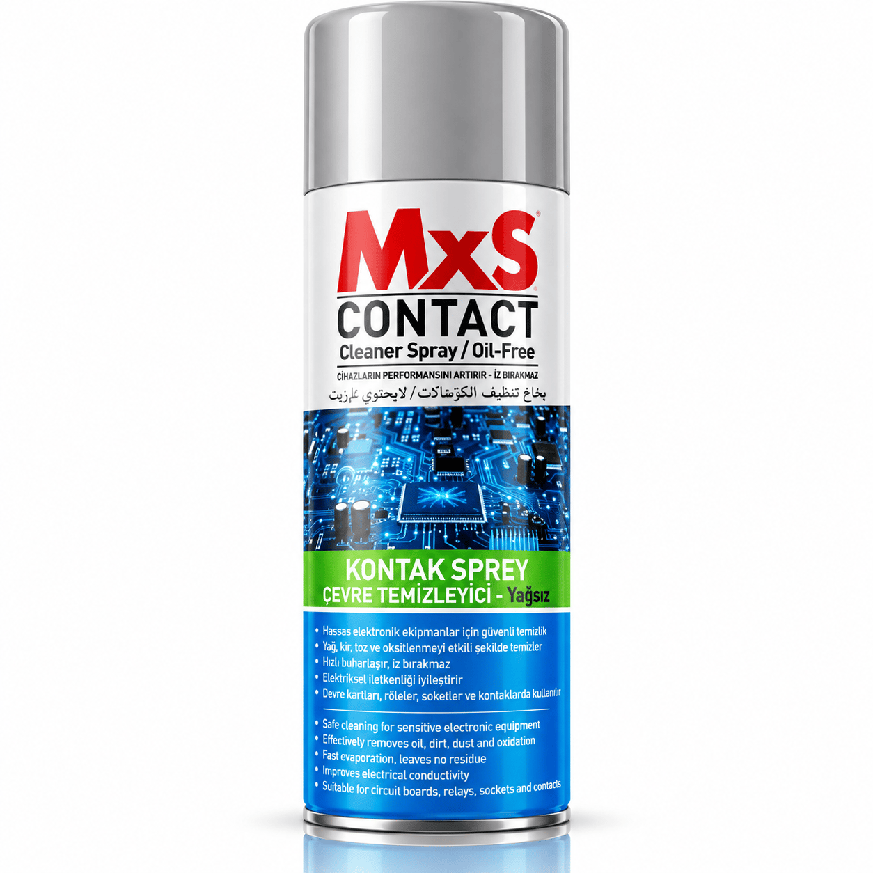 MXS Kontak Temizleme Sprey Yağsız 200ml – Elektronik ve Otomotiv Temizlik Spreyi
