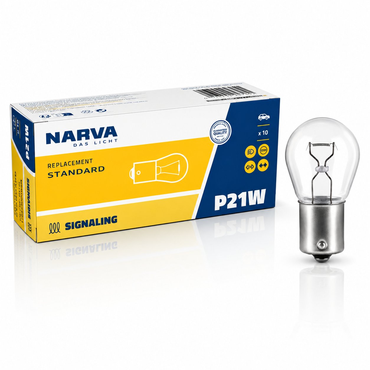 Narva 93 Düz Tırnak 12V 21W BA15s Halojen Ampul (10 Adet)