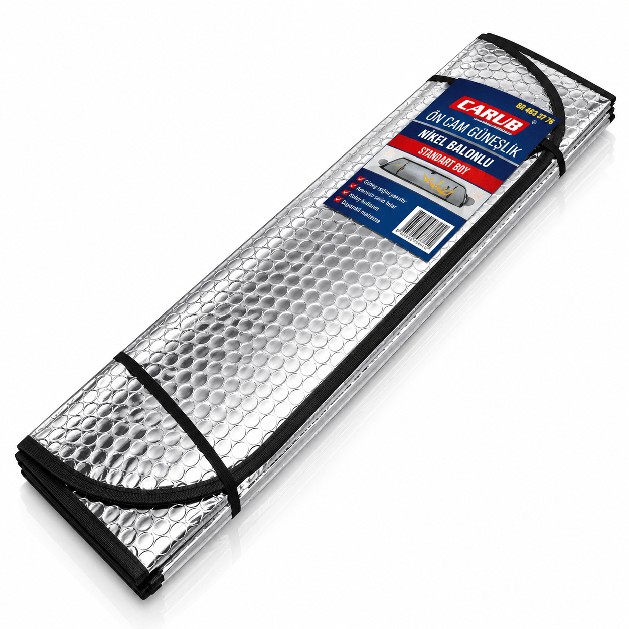 Ön Cam Güneşliği Nikel Balon Standart Boy 130x60 Oto Güneşlik Isı Yansıtıcı
