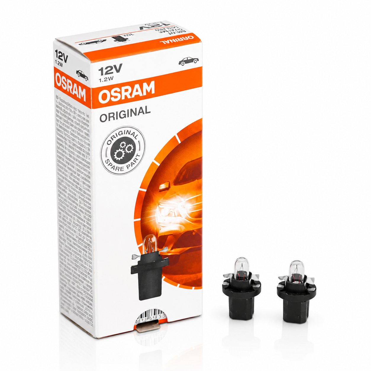 Osram 12V 1.2W Siyah Soketli Gösterge Ampulü 10 Adet