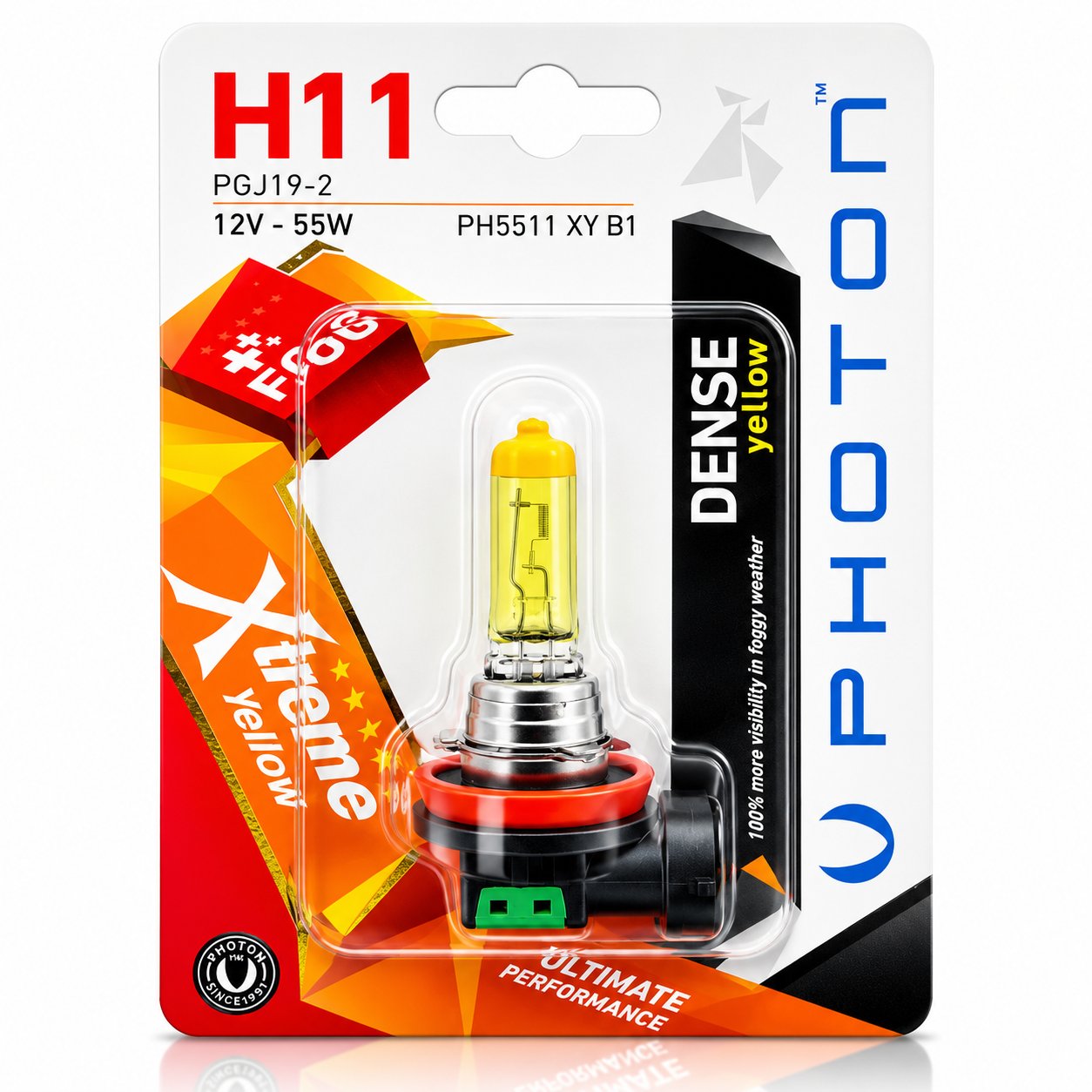 Photon H11 12V 55W Xtreme Yellow 1 Adet