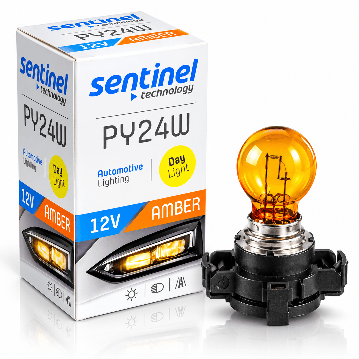 Sentinel PY24W-A 12V Turuncu Sinyal Ampulü – Renault Clio 4 Uyumlu