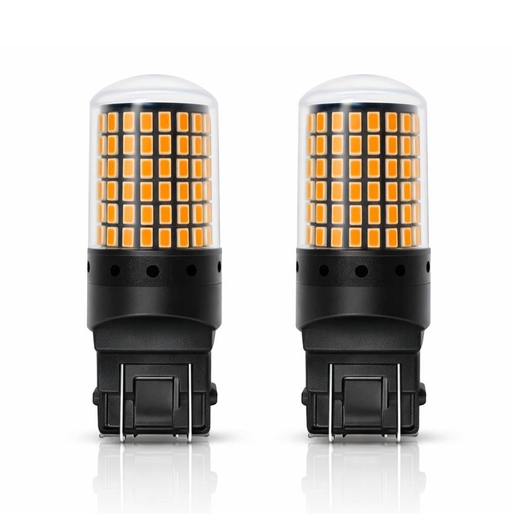 T20 144 Led Turuncu Çift Flament W21/5W LED Sinyal Stop Ampulü 12V