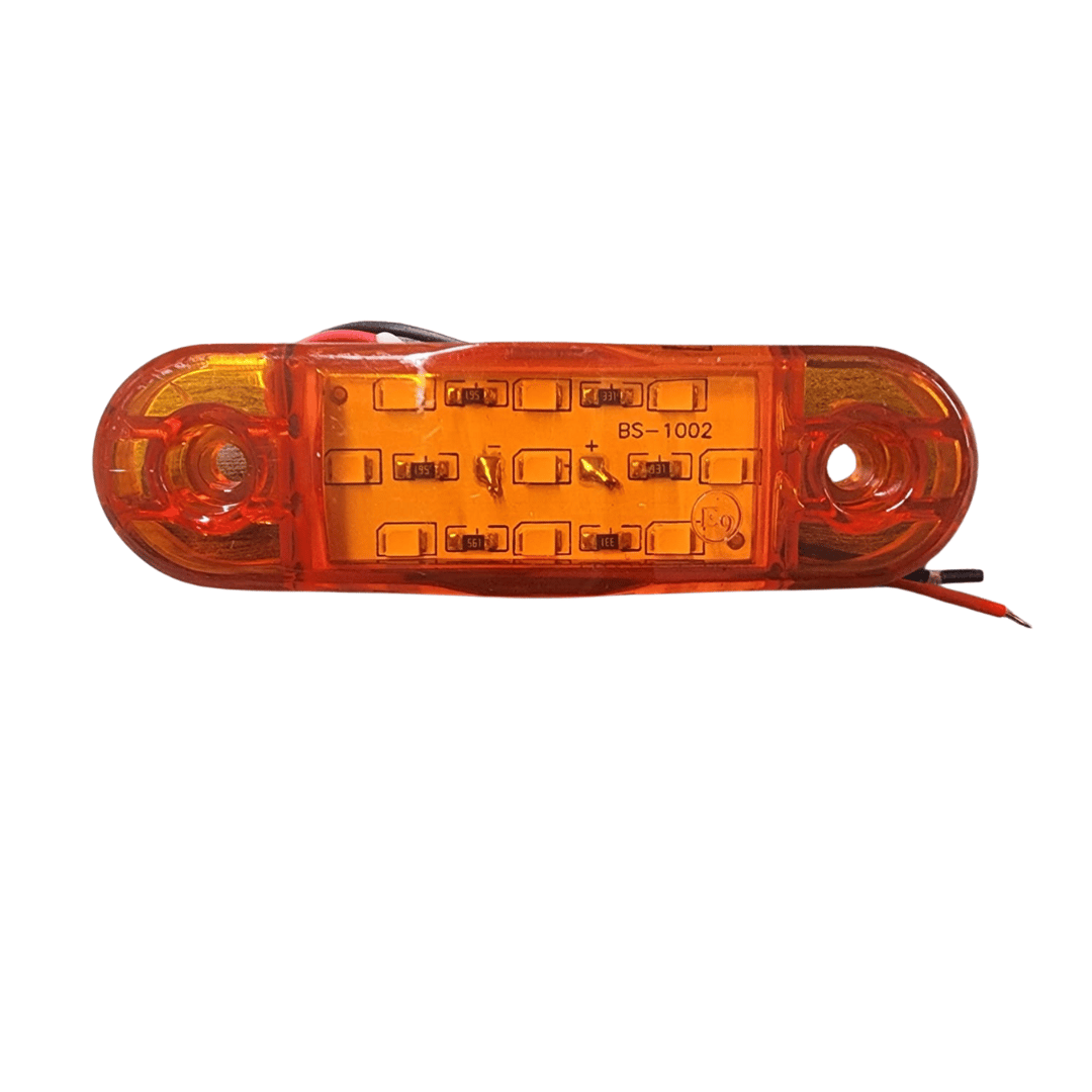 Tombul Parmak Lamba 9 Ledli Turuncu  (12-24V) 10 Adet