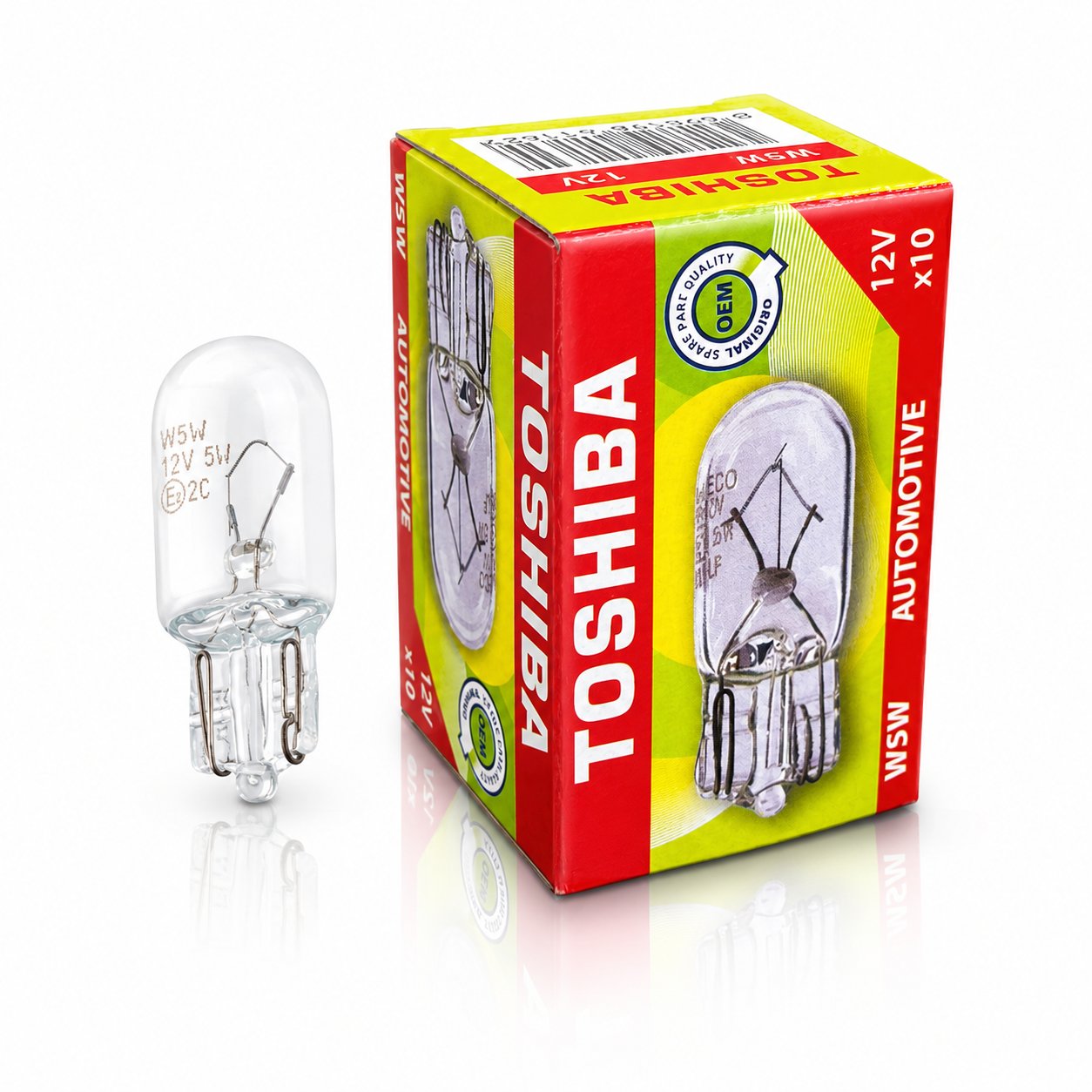 Toshiba 5W Dipsiz Park Ampulü 12V (10 Adet)