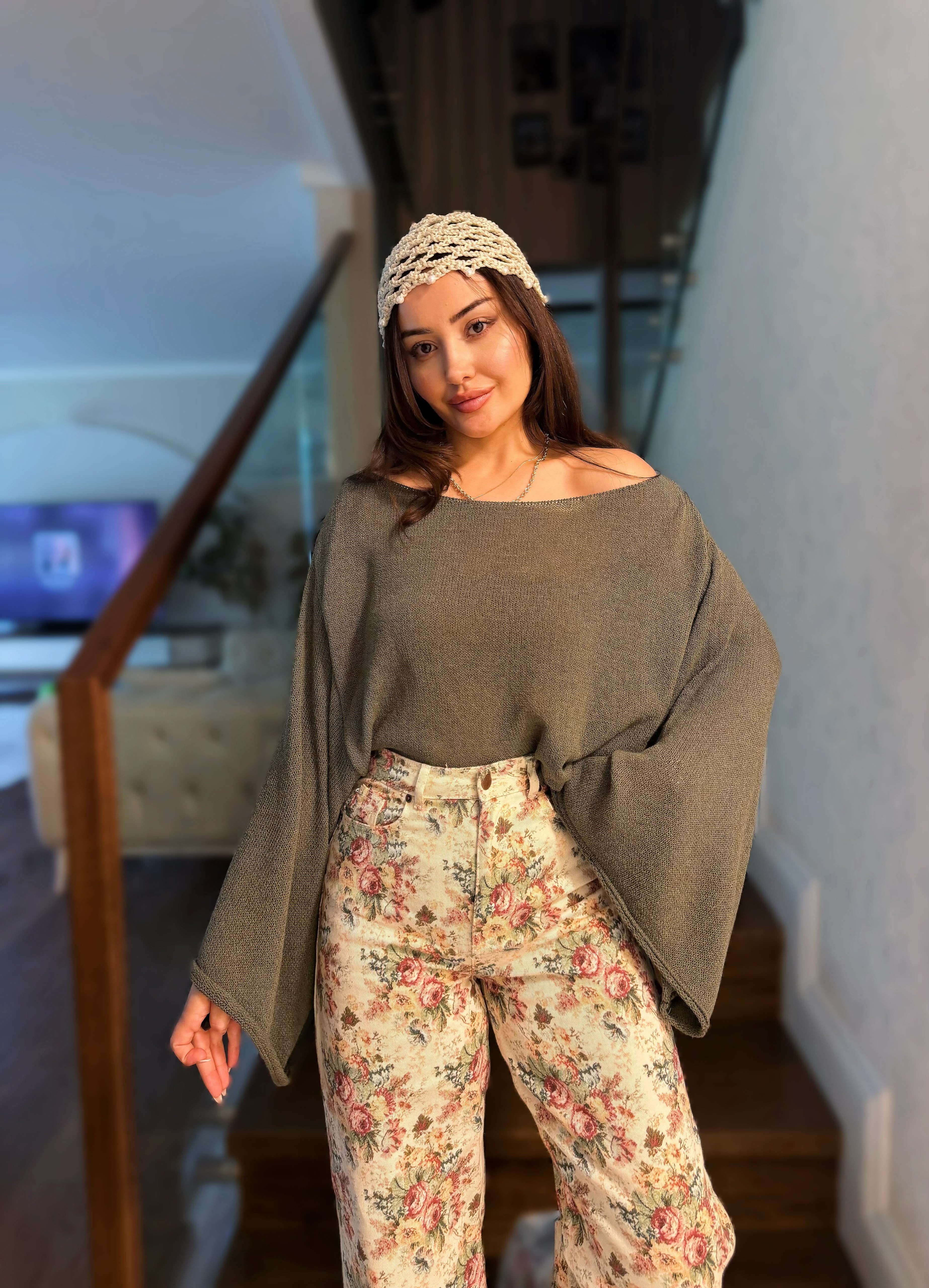 PREMİUM GOBLEN ÇİÇEKLİ PANTOLON