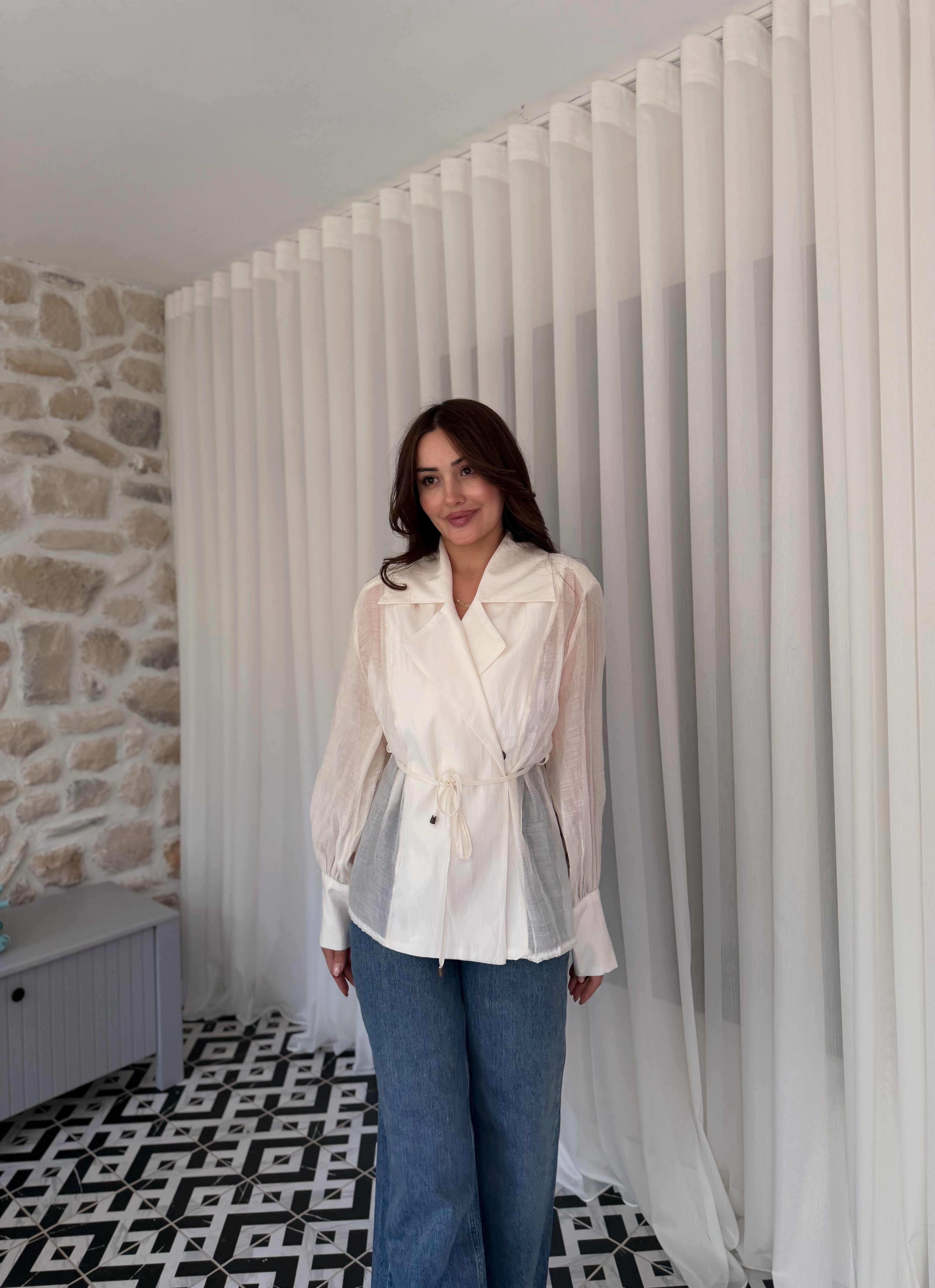 VERA KUŞAKLI CEKET
