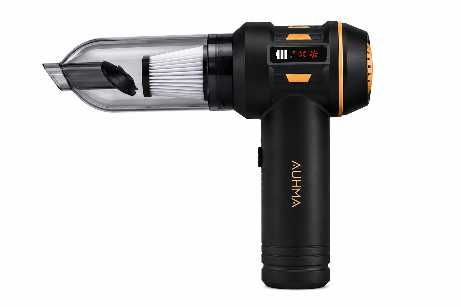 AUHMA AHV-20 22.000Pa 100W Kablosuz Araç Süpürgesi LED Işıklı 6000mAh Brushless Motor Hava Üfleme Çekme Siyah