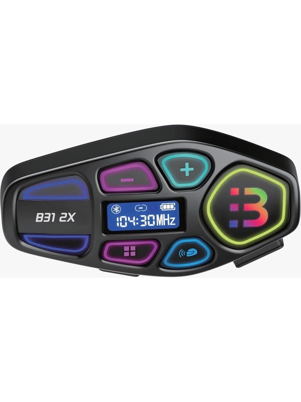 Blic B31 2X Motosiklet Kask İnterkom – 2'li Eşleşme, Bluetooth, LCD Ekran, FM Radyo, RGB Işık, 1000mAh, IP65