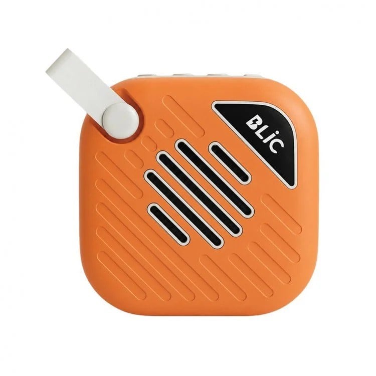 Blic BLS-90 6W Bluetooth 5.4 Kablosuz Hoparlör 1200mAh USB TF Kart Askılı Mini Speaker Turuncu