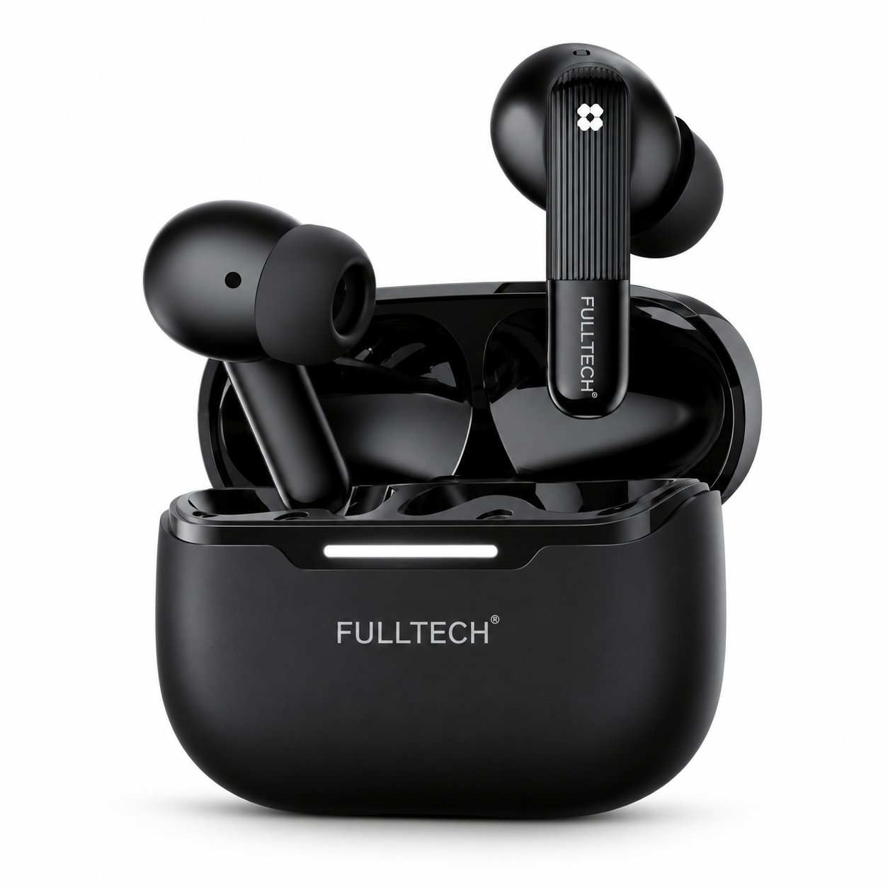 Fulltech FB27 ANC + ENC Gürültü Engellemeli Bluetooth 6.0 TWS Kablosuz Kulaklık Çift Mikrofon Düşük Gecikme – Siyah