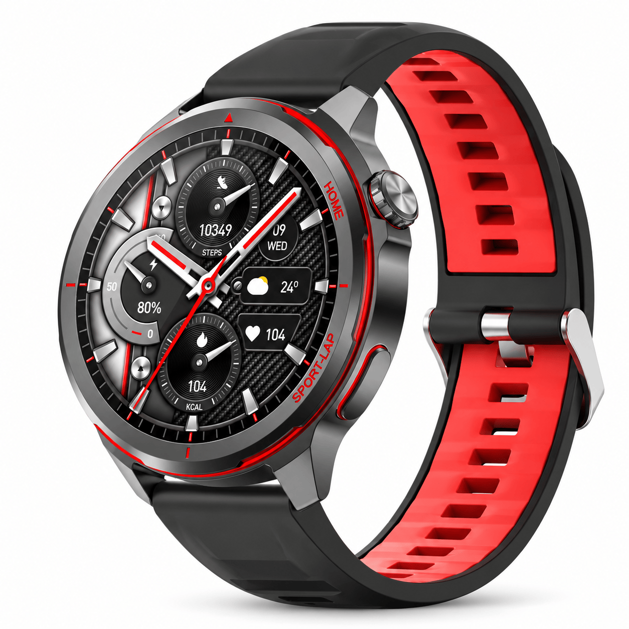 Kalobee SK58 Premium Akıllı Saat 1.53” – Bluetooth Arama & Çağrı Cevaplama, AI Sesli Asistan, Kalp Ritmi, Uyku ve Spor Takibi, IP68-Siyah