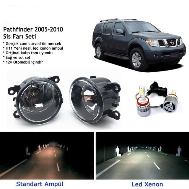 Nissan Pathfinder 2005-2010 Beyaz Led Xenon Sis Farı Seti