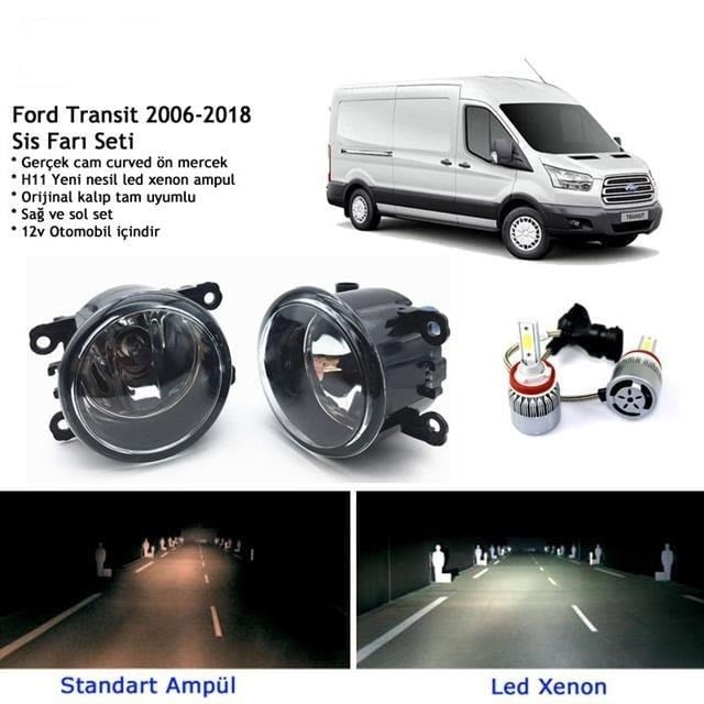 Transit 2006-2018 Beyaz Led Xenon Sis Farı Seti