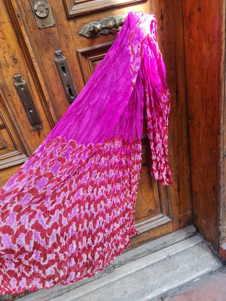 Shibori Fular - Pembe