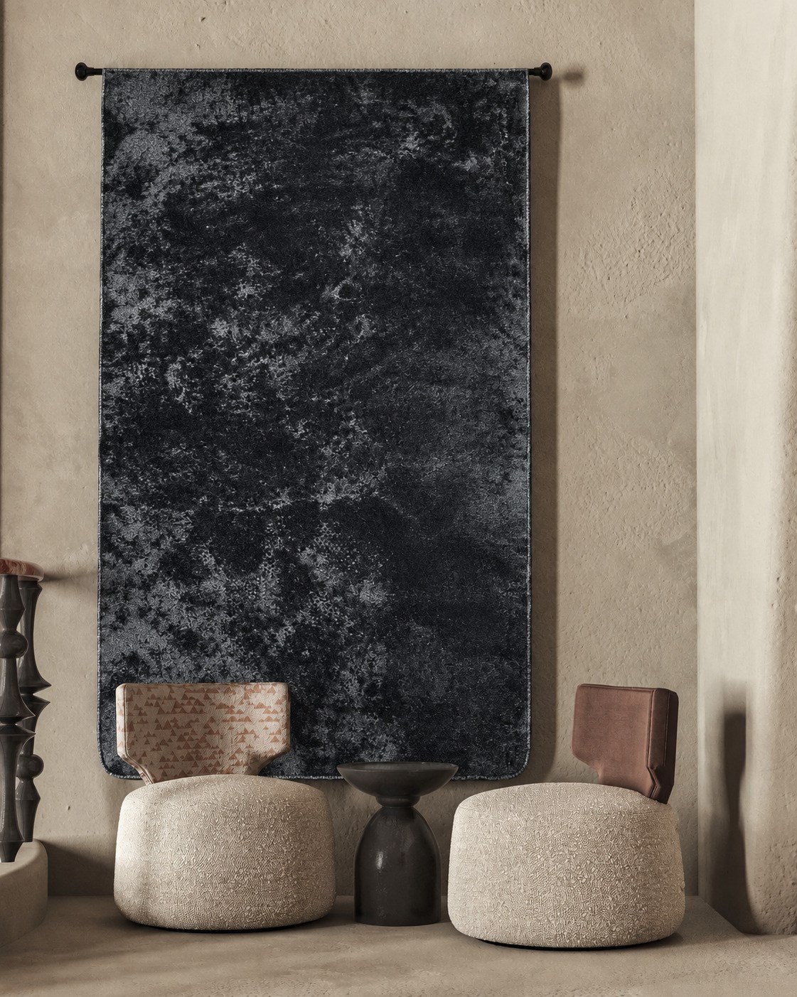 Aura PremiumAura Premium Carbon Cloud El İşçiliği Lüks Viskon Halı