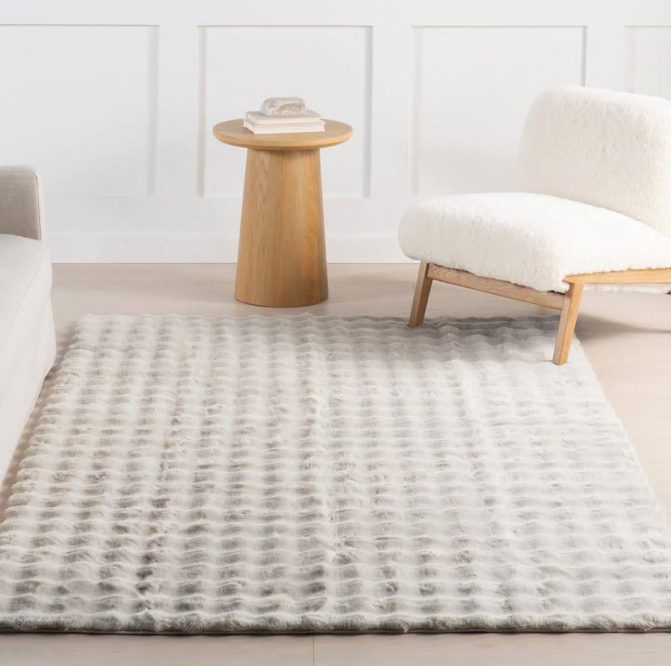 Bubble Dekoratif Taş Peluş Halı – Kaymaz, Kolay Temizlenen, Yumuşak Dokulu