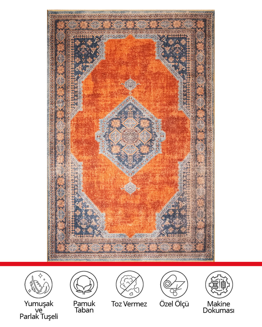 TWİST SERİSİ / TURUNCU LACİVERT MOTİFLİ