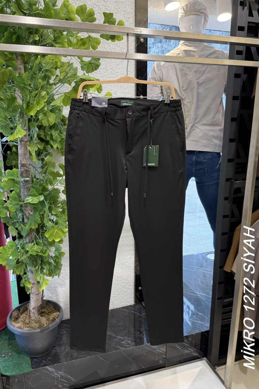Mikro Kumaş Full Likralı Erkek Jogger Pantolon-Siyah