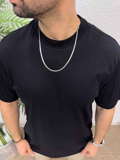 Modal Kumaş Premium Tshirt-Siyah