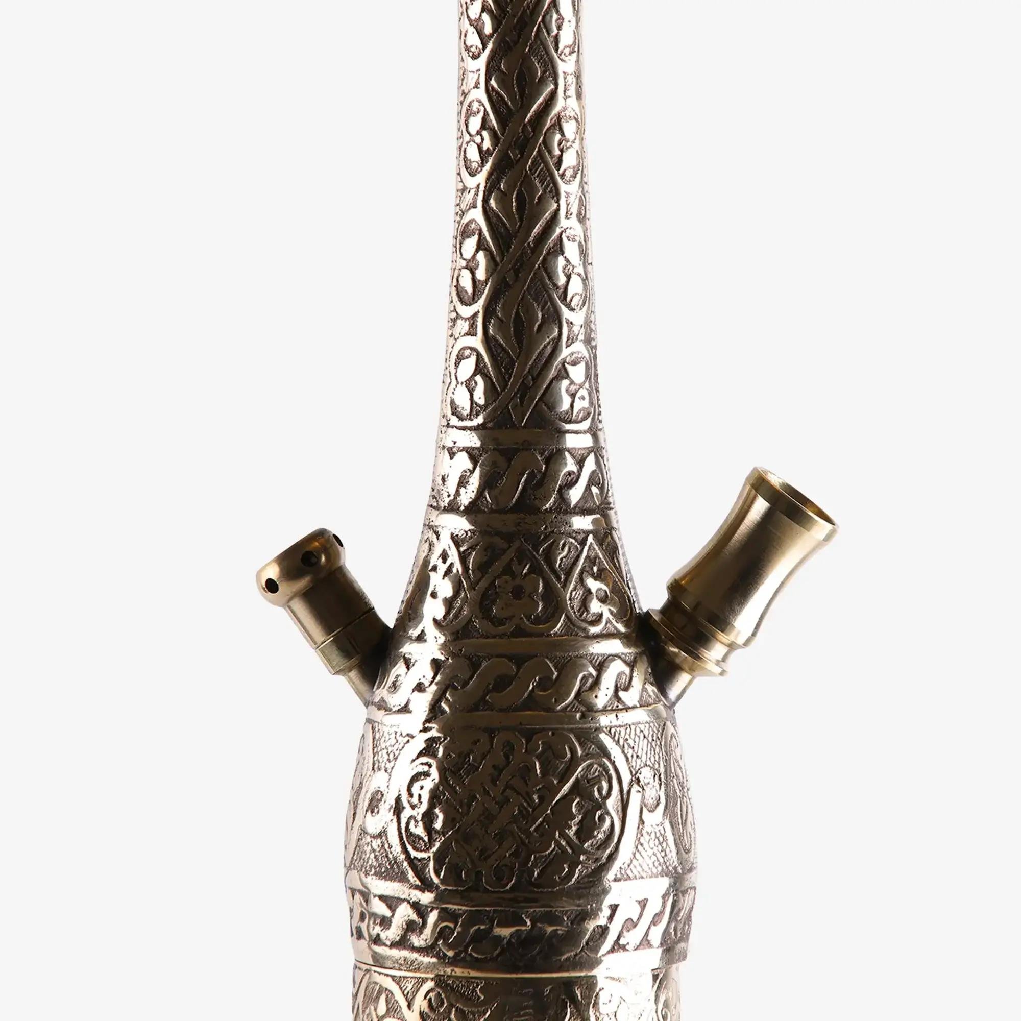 HOOKAH Vidalı Yaldızlı Şişeli Kahveci Nargile Takımı