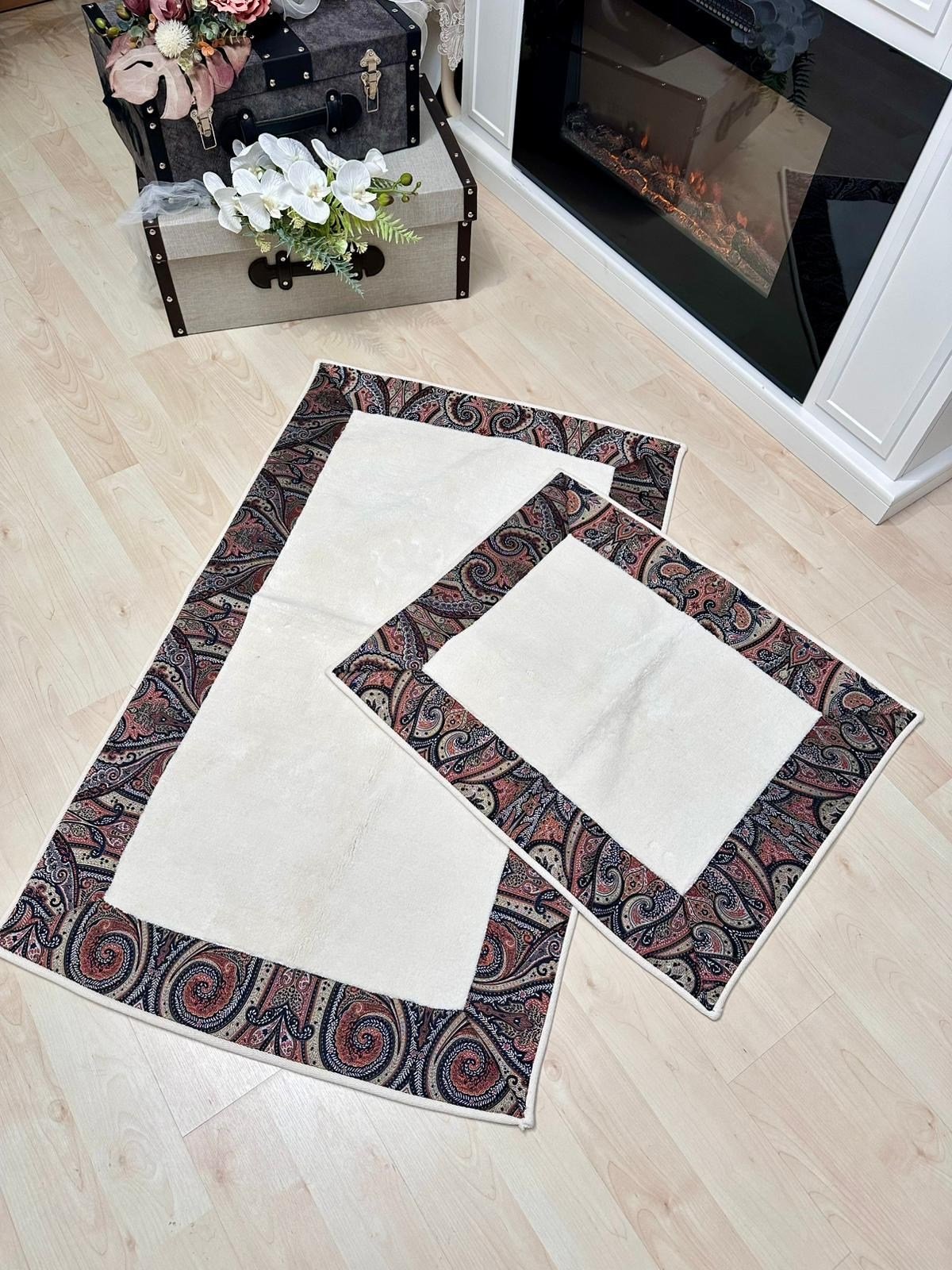 120*60 Etro Model Siyah İkili Paspas Takımı
