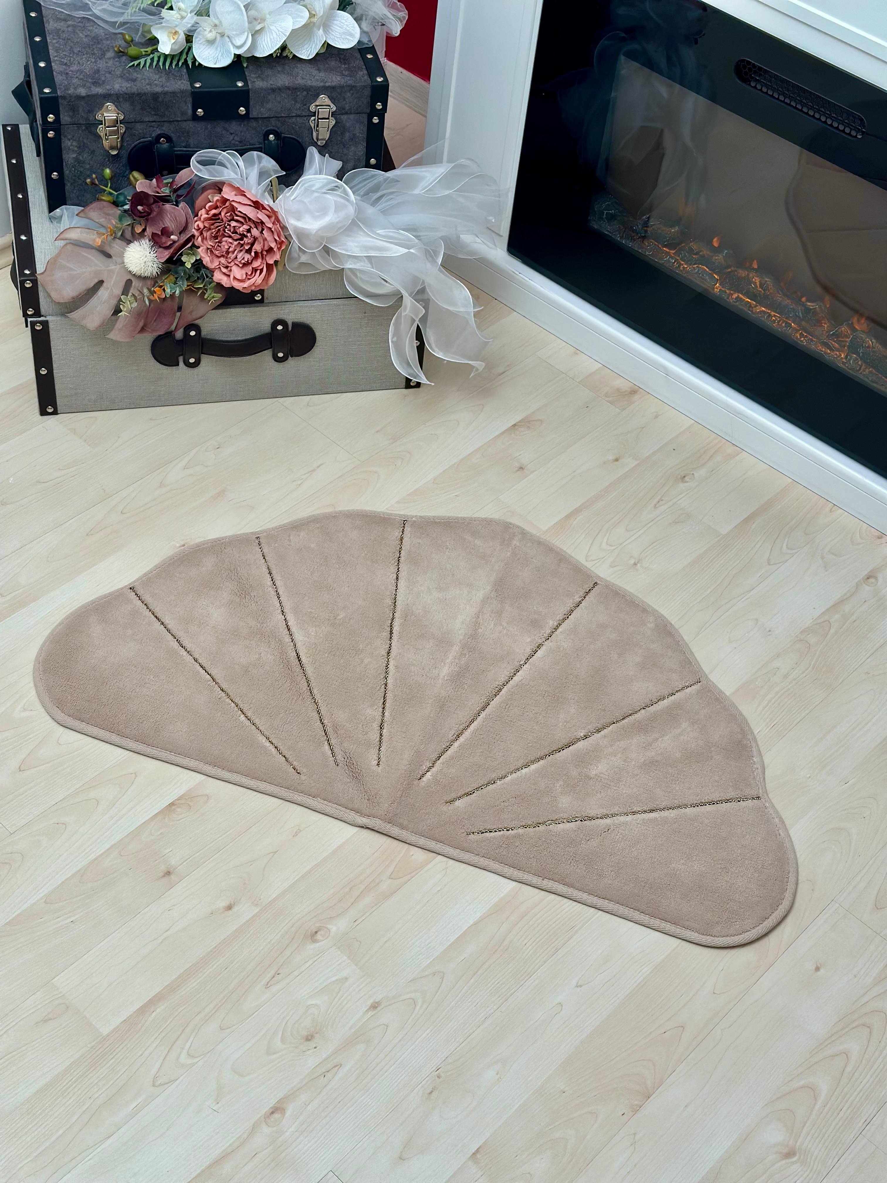 İstiridye Model Kahve Gold Tekli Paspas