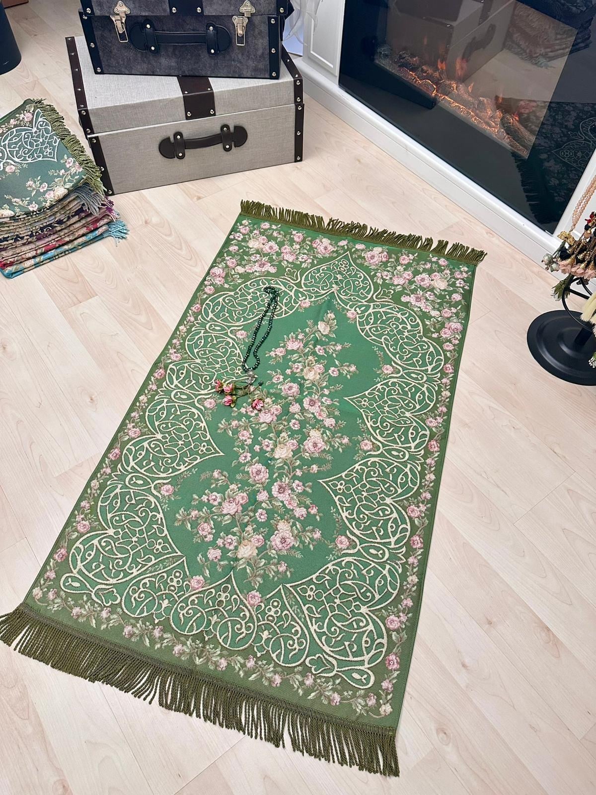 Miran Model Yeşil Goblen Seccade