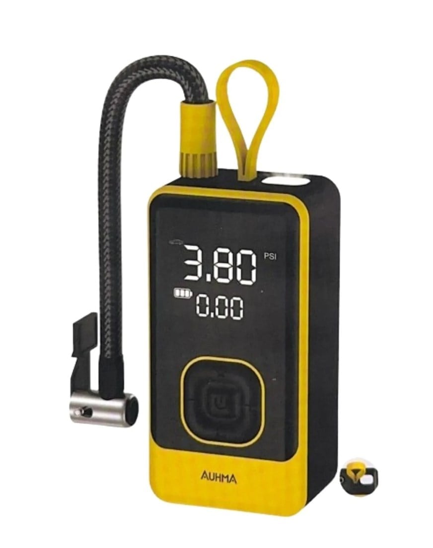 A9911 Portatif Kompresör 3'ü 1 Arada Powerbank, Hava Kompresörü, LCD Ekran, 4000mAh 150PSI