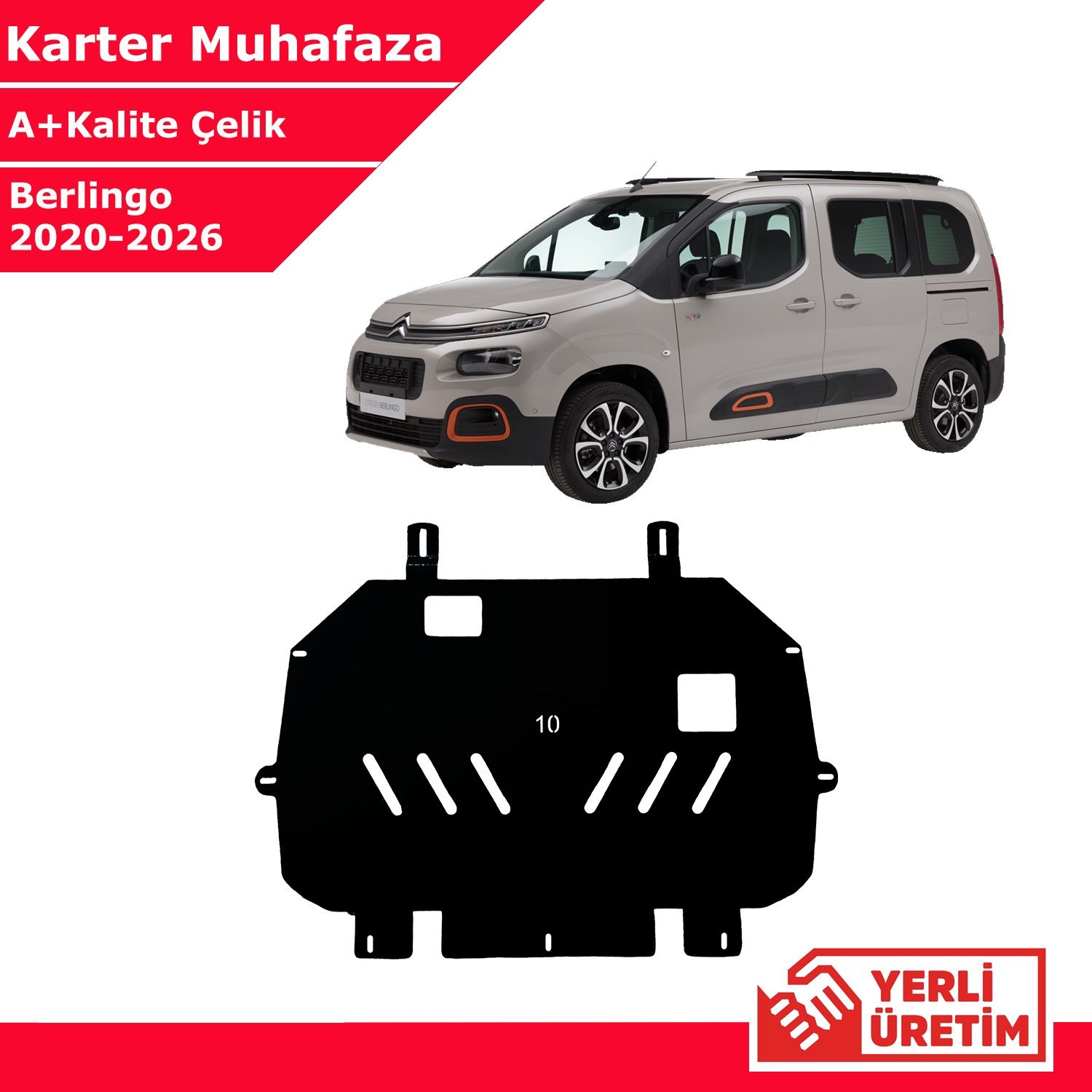 Citroen Berlingo 2020-2026 Çelik Karter Muhafaza Çelik Koruma Sacı A+ Kalite Yerli Üretim