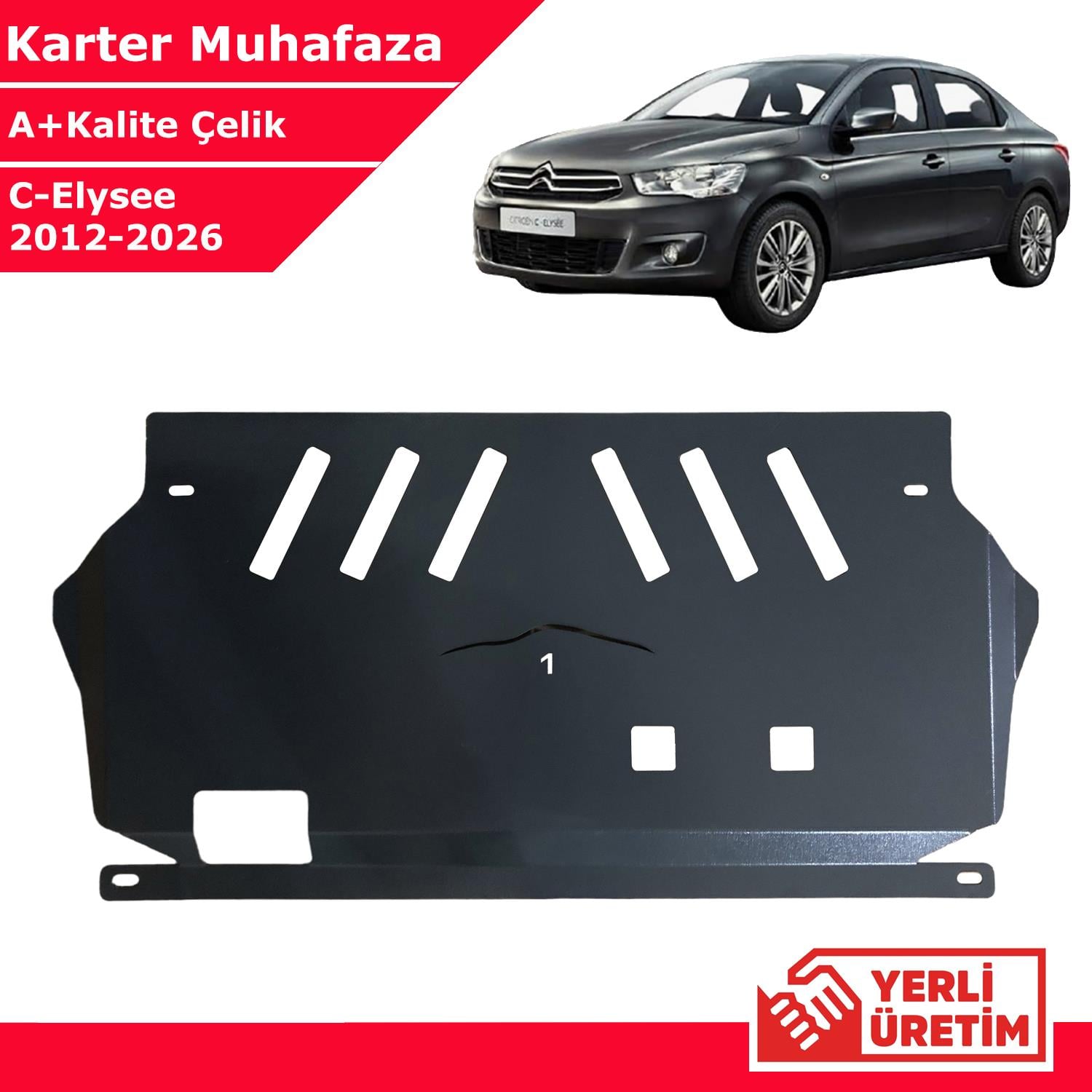 Citroen C-Elysee 2012-2026 Çelik Karter Muhafaza Çelik Koruma Sacı 1. Kalite Yerli Üretim