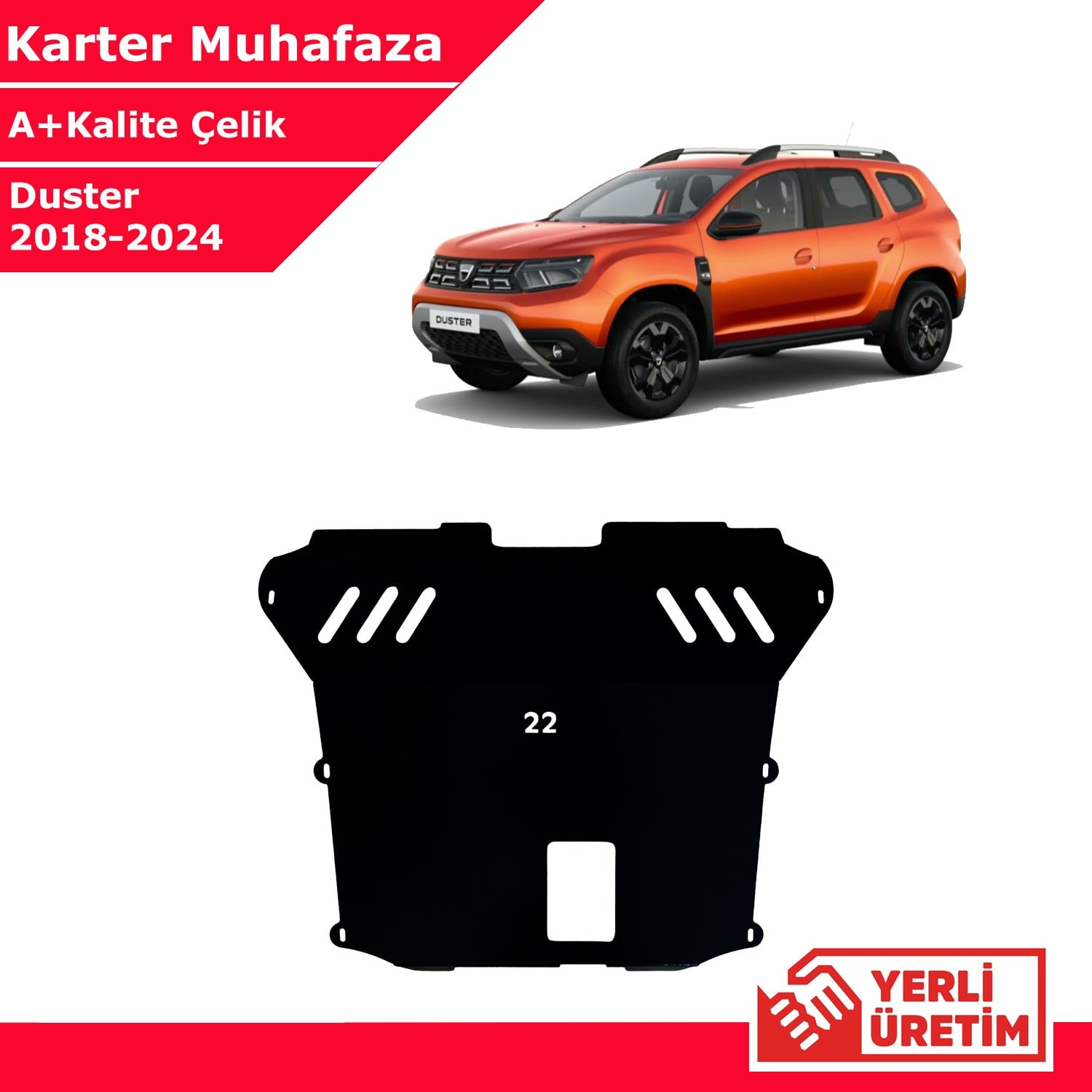 Dacia Duster 2018-2024 Çelik Karter Muhafaza Çelik Koruma Sacı A+ Kalite Yerli Üretim