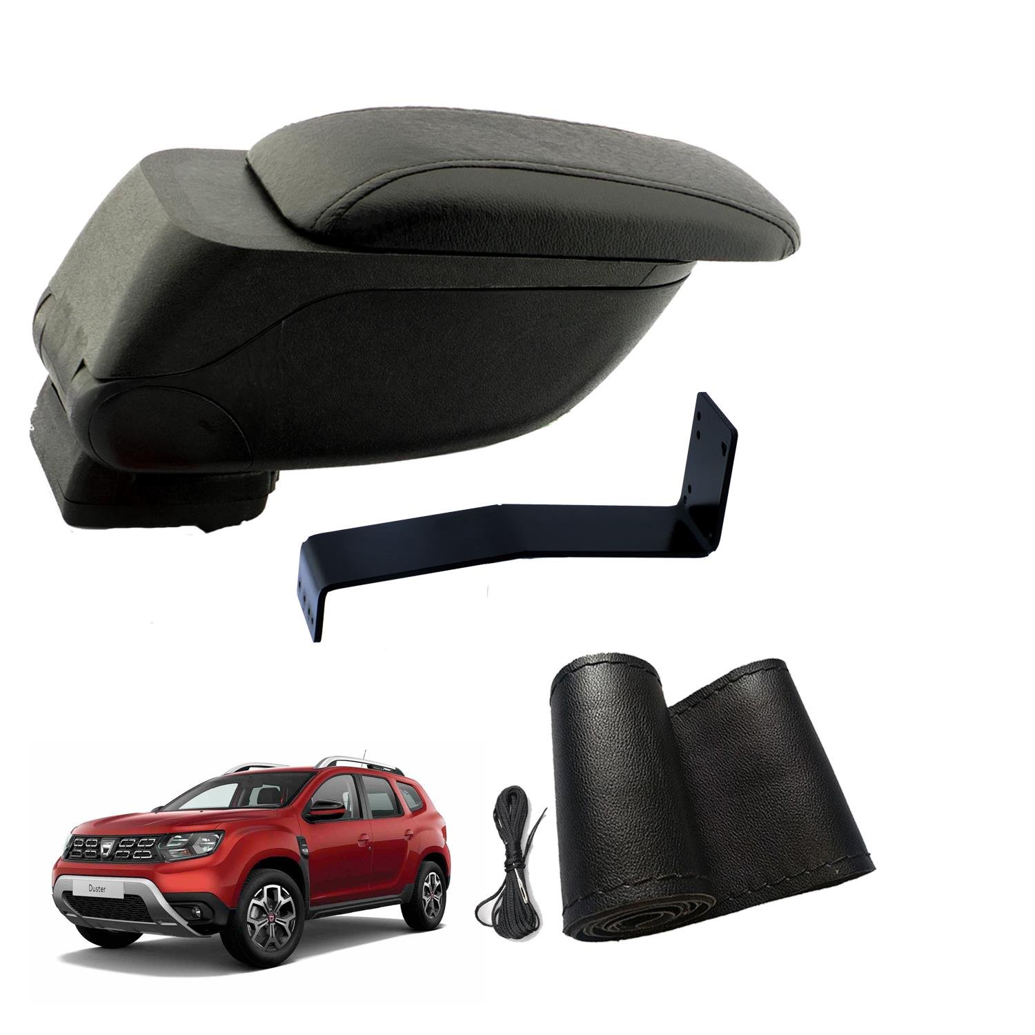 Eko Set Dacia Duster 2020 Geniş Hacimli  Delmesiz Çelik Ayaklı  Kolçak ve Direksiyon Kılıfı