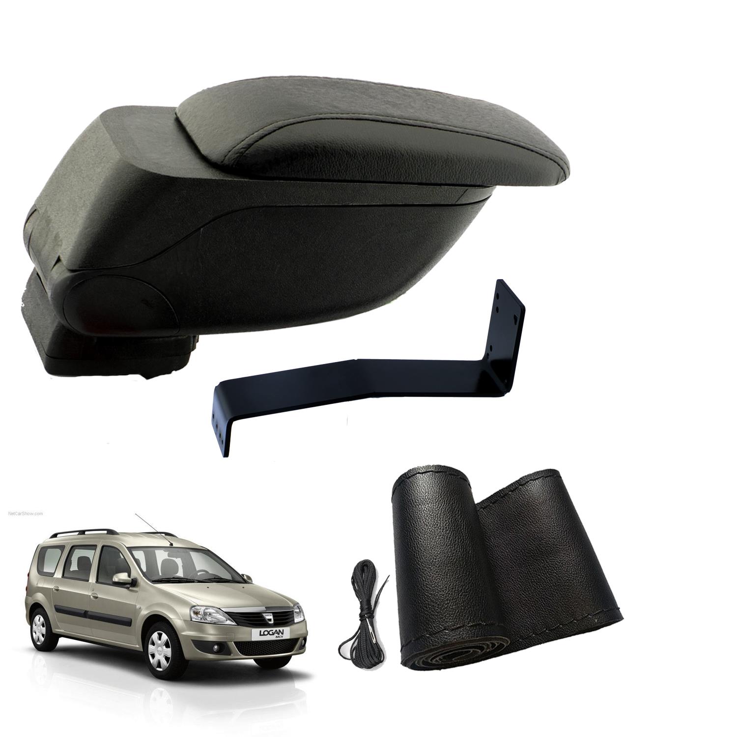 Eko Set Dacia Logan MCV 2012 Geniş Hacimli  Delmesiz Çelik Ayaklı  Kolçak ve Direksiyon Kılıfı