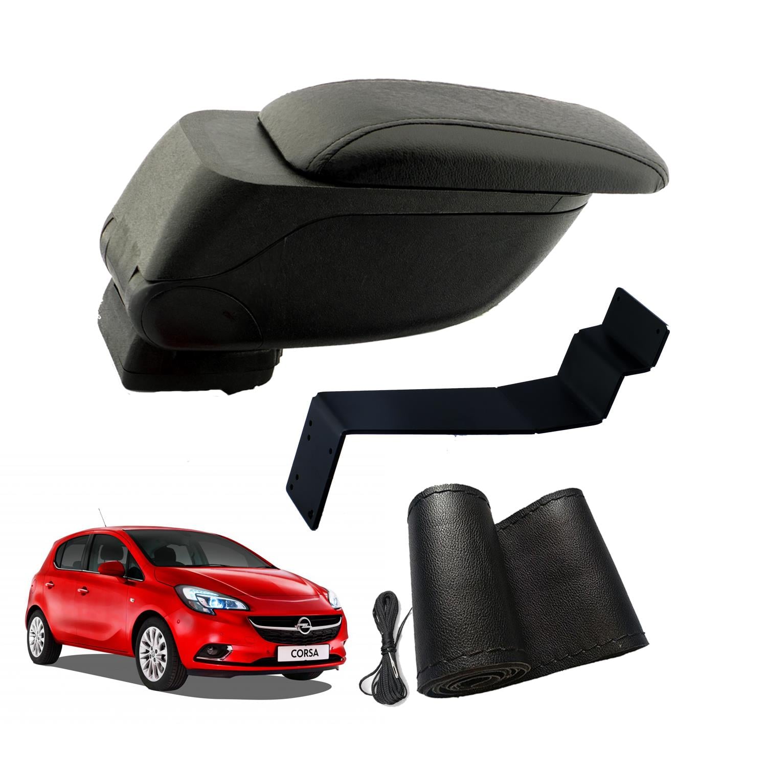 Eko Set Opel Corsa D 2015 Geniş Hacimli  Delmesiz Çelik Ayaklı  Kolçak ve Direksiyon Kılıfı