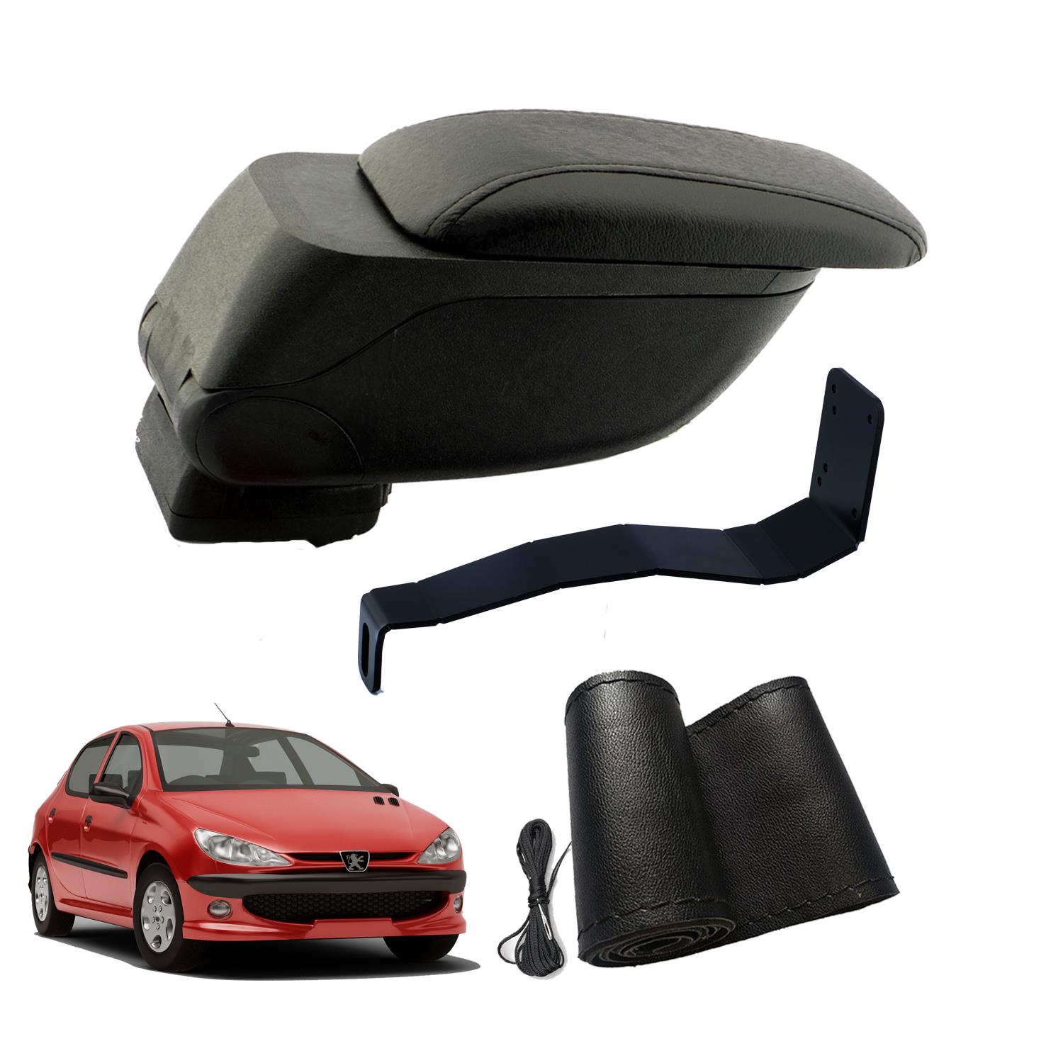 Eko Set Peugeot 206 2011 Geniş Hacimli  Delmesiz Çelik Ayaklı  Kolçak ve Direksiyon Kılıfı