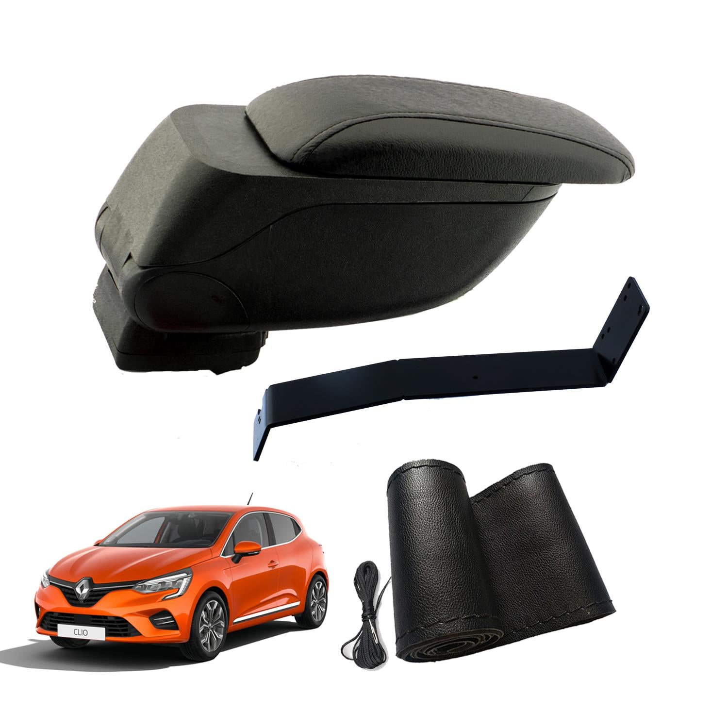 Eko Set Renault Clio V 2020 Geniş Hacimli  Delmesiz Çelik Ayaklı  Kolçak ve Direksiyon Kılıfı