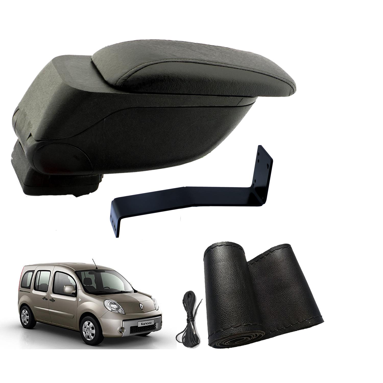 Eko Set Renault Kangoo 2010 Geniş Hacimli  Delmesiz Çelik Ayaklı  Kolçak ve Direksiyon Kılıfı
