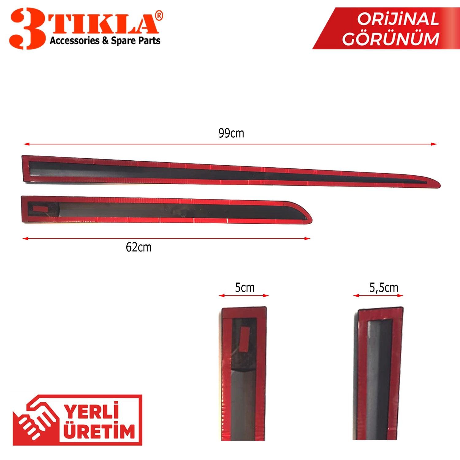 Fiat Egea SW Kırılmaz ABS Yan Kapı Koruma Çıtası Siyah 1. Kalite Yerli