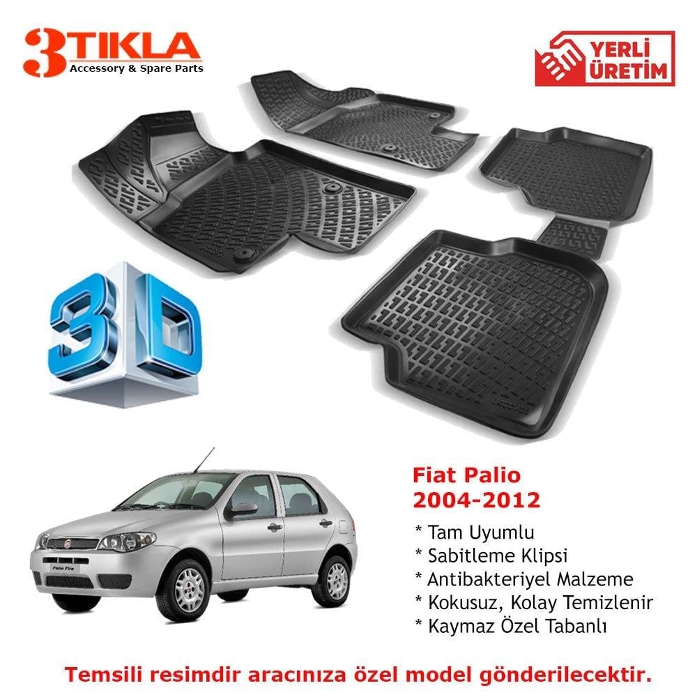 Fiat Palio 2004-2012 Premium 3D Havuzlu Paspas Seti