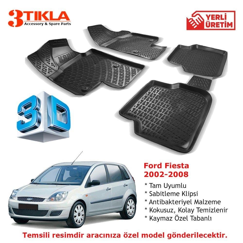 Fiesta 2002-2008 Premium 3D Havuzlu Paspas Seti